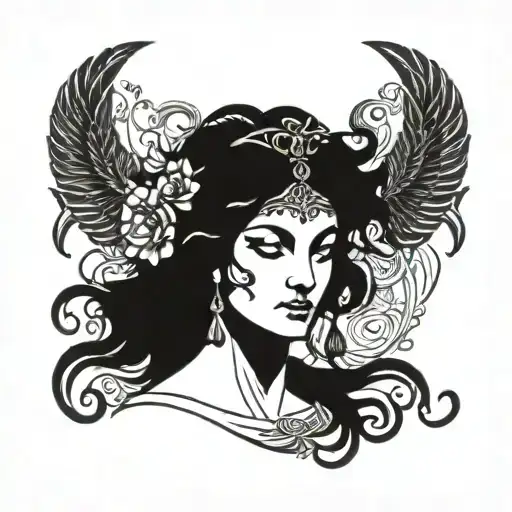 akeso greek goddess tattoo design idea