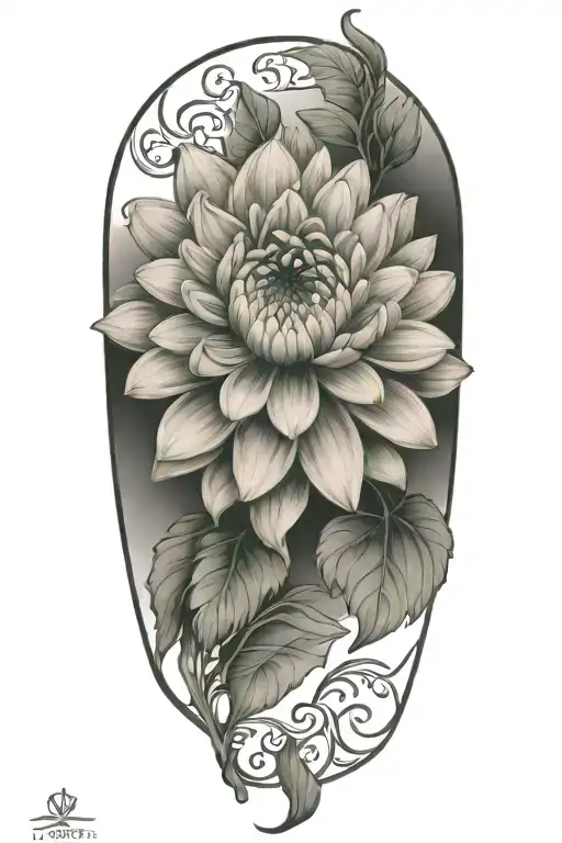 chrysanthimum tattoo design idea