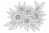 crysanthemum bunch tattoo design idea