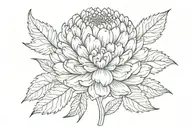 crysanthemum no leaves  tattoo design idea