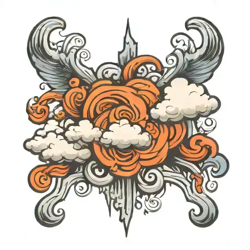 cloud tattoo stencil tattoo design idea