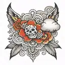 cloud tattoo stencil tattoo design idea