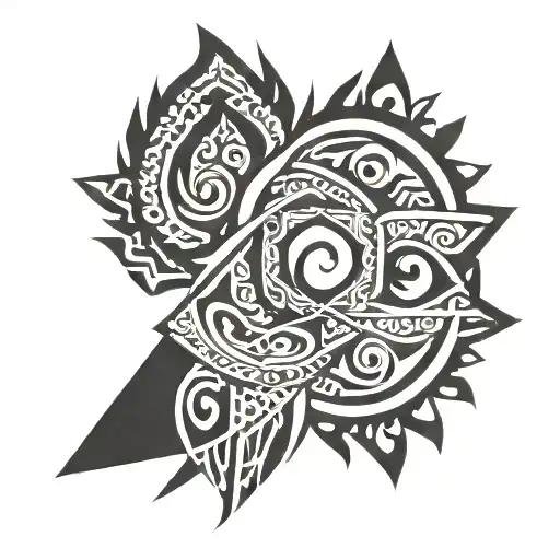 guam tribal thigh tattoo tattoo design idea