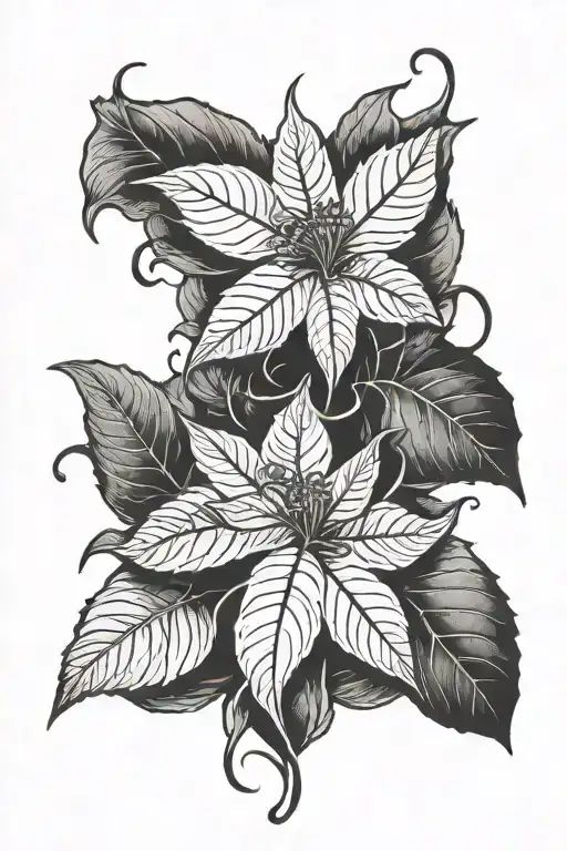 plant poison ivy tattoo design idea