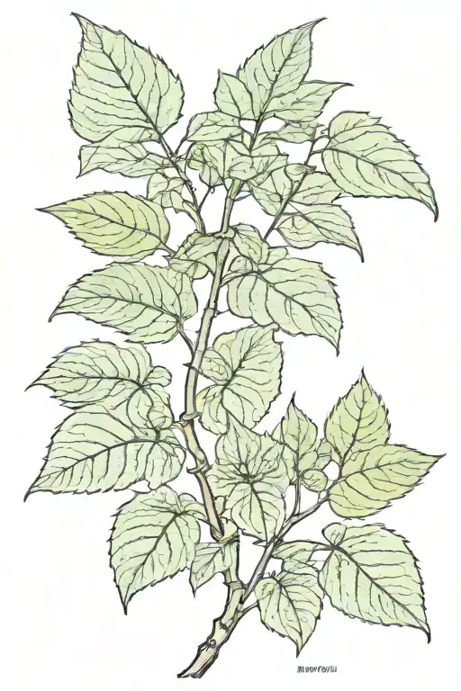 plant poison ivy tattoo design idea