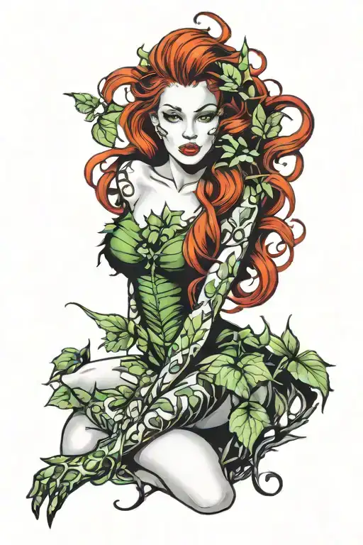 poison ivy tattoo design idea