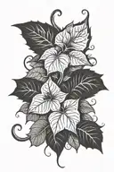 plant poison ivy tattoo design idea