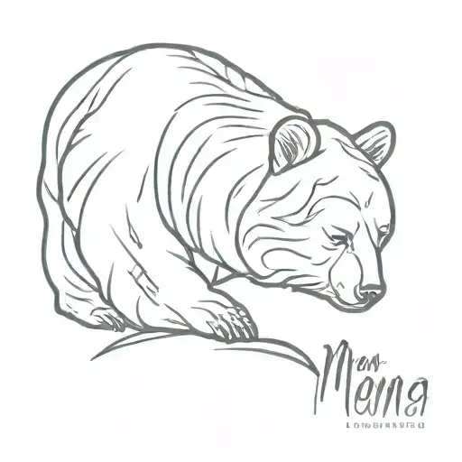 mama bear tattoo design idea
