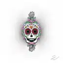 Catrina mexicana  tattoo design idea