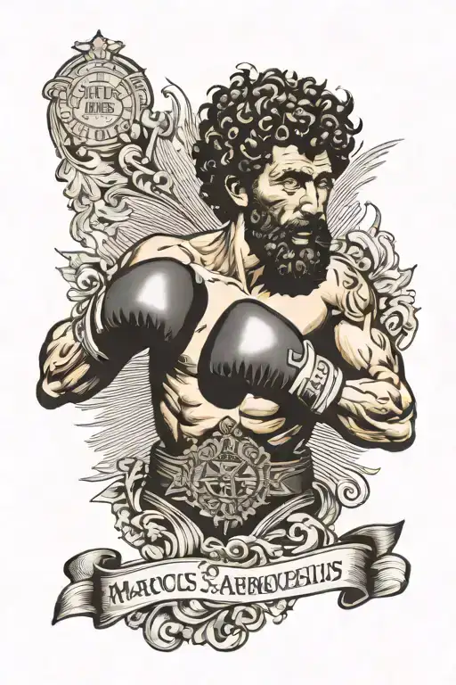 boxing and philosophy marcus aurelius  tattoo design idea