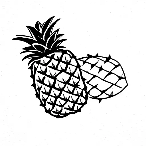 Pineapple tattoo design idea