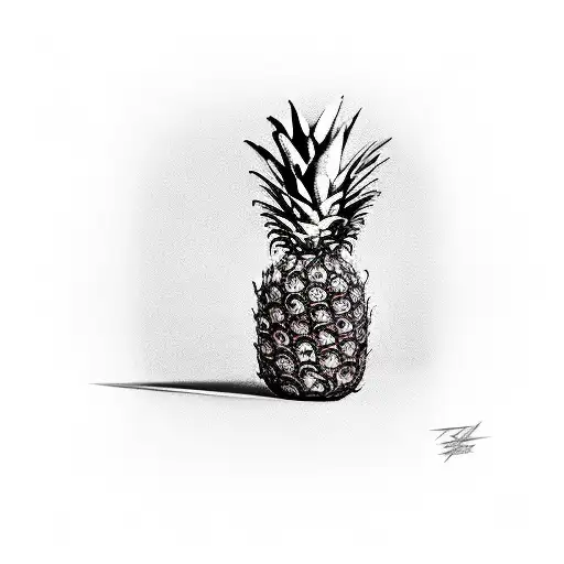 Pineapple tattoo design idea