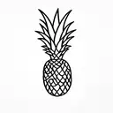 Pineapple tattoo design idea