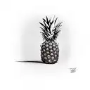 Pineapple tattoo design idea