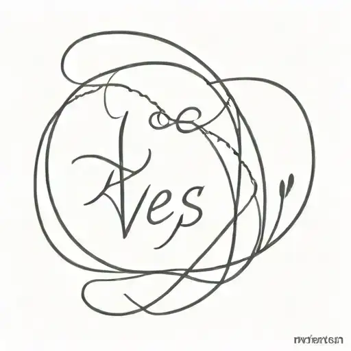 "YES" tattoo design idea