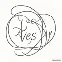 "YES" tattoo design idea