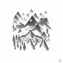 cordillera dos andes tattoo design idea