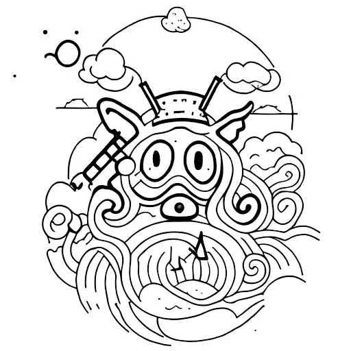 weird but cute tattoo design idea