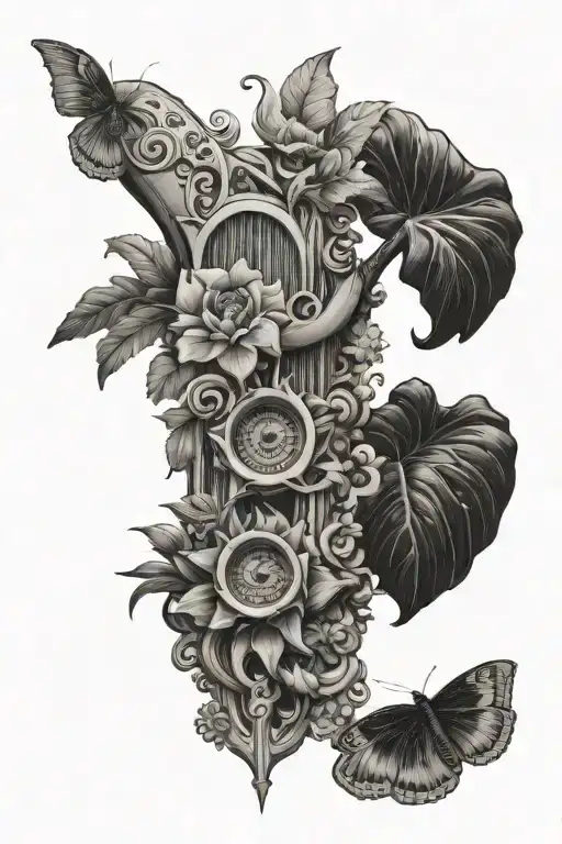 slide away oasis tattoo design idea