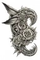 slide away oasis tattoo design idea