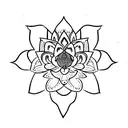 A lotus flower inside a tiara tattoo design idea