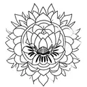 A lotus flower inside a tiara tattoo design idea