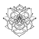 A lotus flower inside a tiara tattoo design idea