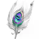 peacock feather  tattoo design idea