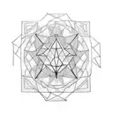 connected pentagons  tattoo design idea