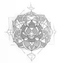 connected pentagons  tattoo design idea