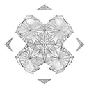 connected pentagons  tattoo design idea