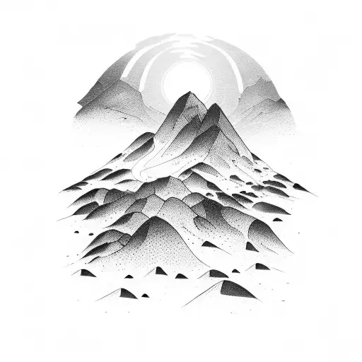 Mourne mountains tattoo design idea
