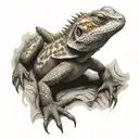 bearded dragon tattoo design idea