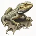 bearded dragon tattoo design idea