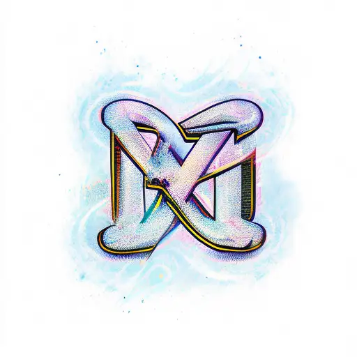 Cursive Letters A, S and Z tattoo design idea