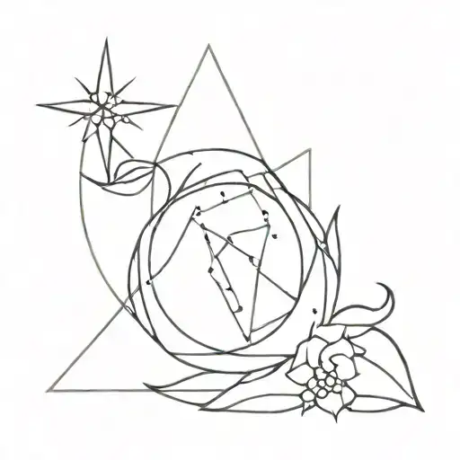 trinacria Kompass  tattoo design idea