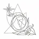 trinacria Kompass  tattoo design idea