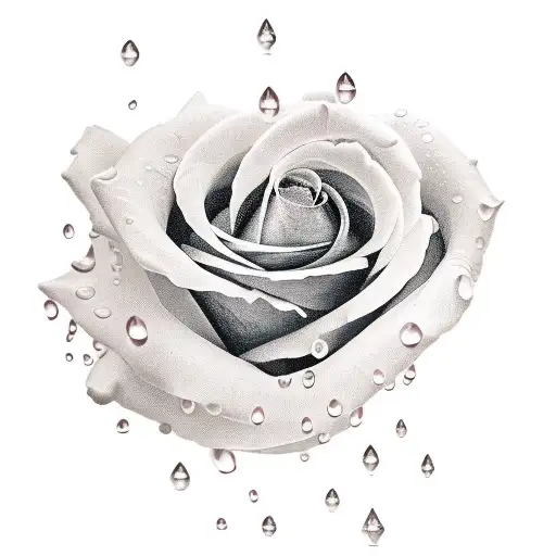 books with rose water drops  tattoo design idea