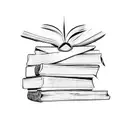 stack of books tattoo design idea