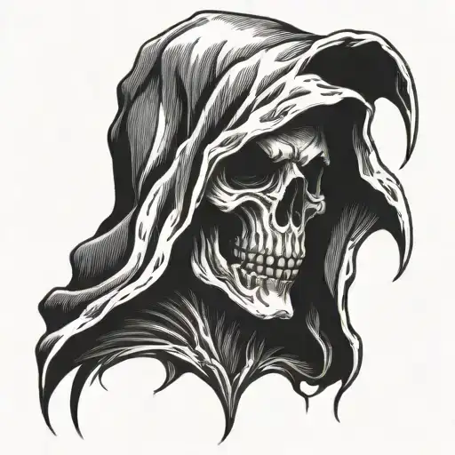 Grim Reaper Head tattoo design idea