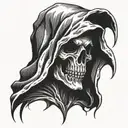 Grim Reaper Head tattoo design idea