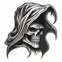 Grim Reaper Head tattoo design idea