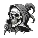 Grim Reaper Head tattoo design idea