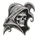 Grim Reaper Head tattoo design idea