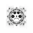 Nirvana smiley tattoo design idea