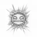 Nirvana smiley tattoo design idea