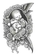 miscarriage pregnancy loss baby tattoo design idea