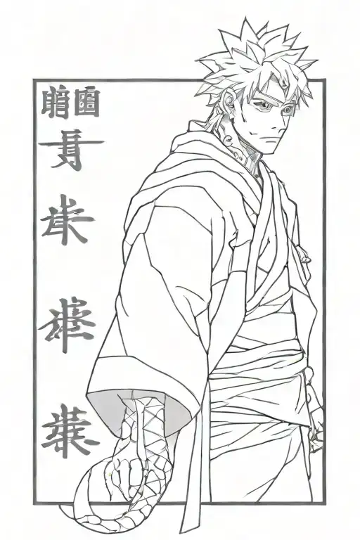 phrase from the fourth Hokage mantle tattoo design idea