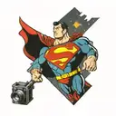superman fortess of solitude space  tattoo design idea