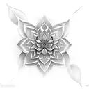 Lotus Flower tummy tuck tattoo design idea